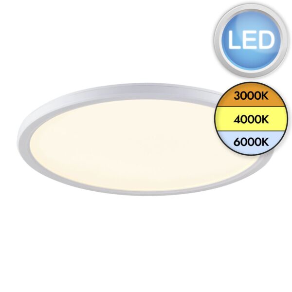 Saxby Lighting - Ceto CCT - 112539 - LED Opal White IP54 Outdoor Ceiling Flush Light