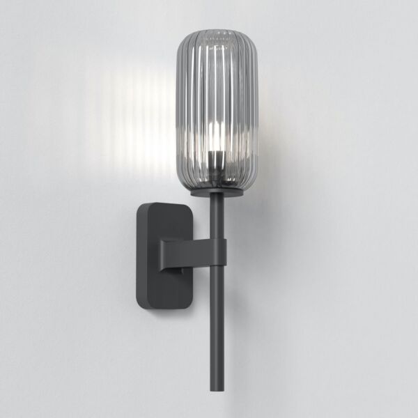 Astro Lighting - Tacoma Single 1429004 - IP44 Matt Black Wall Light Excluding Shade
