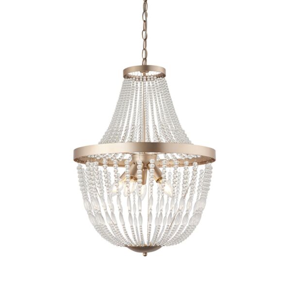Endon Lighting - Celine - 81913 - Rose Gold Clear Glass 5 Light Ceiling Pendant Light