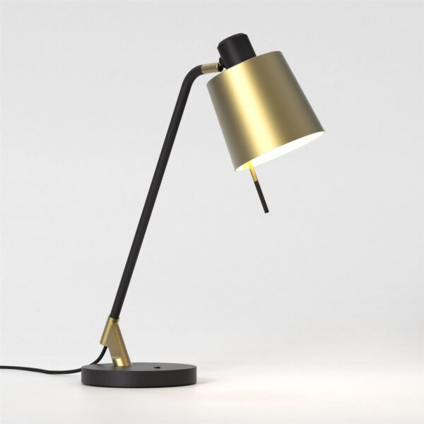 Astro Lighting - Edward - 1441003 & 5013026 - Black Gold Table Lamp With Shade