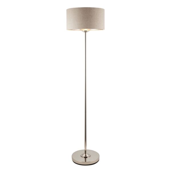 Endon Lighting - Highclere - 112232 - Brushed Chrome Natural Floor Lamp