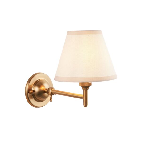 Endon Lighting - Dome Fold & Ivy 16cm - 115651 - Aged Brass Vintage White Wall Light
