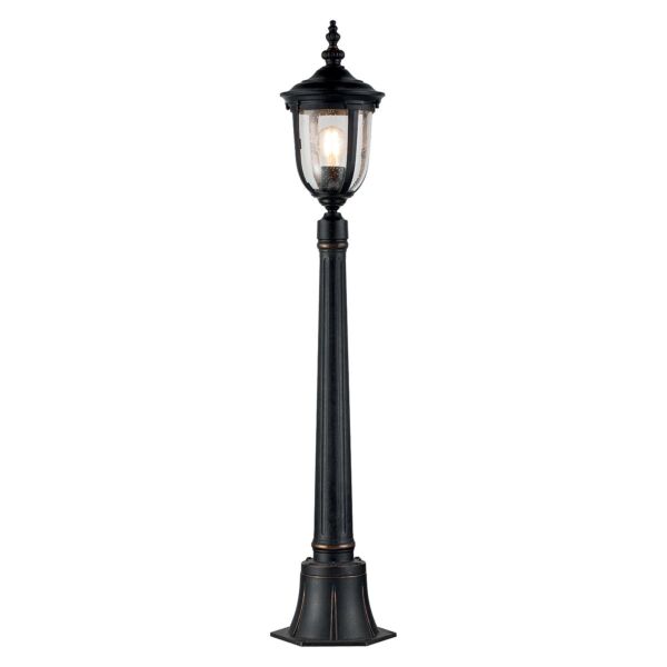 Elstead Lighting - Cleveland - CL4-S - Weathered Bronze Clear Seeded Glass IP44 Outdoor Post Light