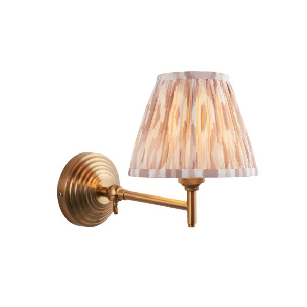 Endon Lighting - Obelisk Fold & Ikat 16cm - 115734 - Aged Brass Neutral Wall Light