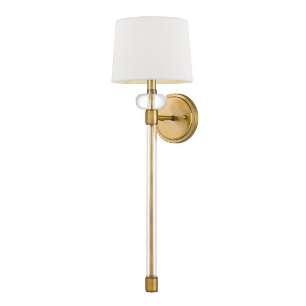 Quoizel Lighting - Barbour - QZ-BARBOUR1-WS - Brass White Wall Light