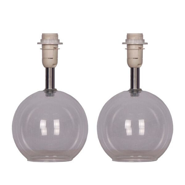 Buck - Glass Table Lamp Bases Only Twin Pack