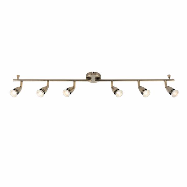 Saxby Lighting - Amalfi - 61001 - Antique Brass 6 Light Ceiling Spotlight