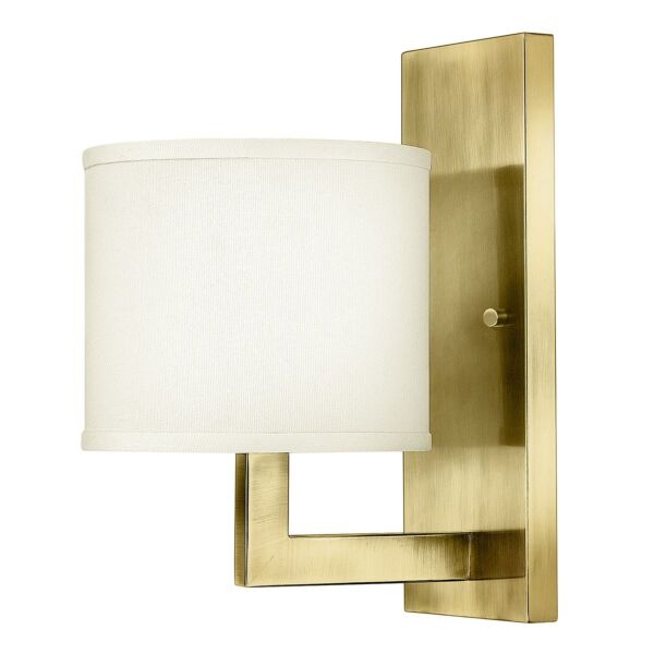 Hinkley Lighting - Hampton - HK-HAMPTON1-BB - Brushed Brass White Wall Light