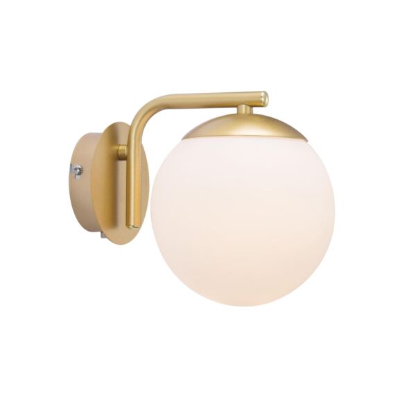 Nordlux - Grant - 47091025 - Brushed Brass Opal Glass Plug In Wall Light