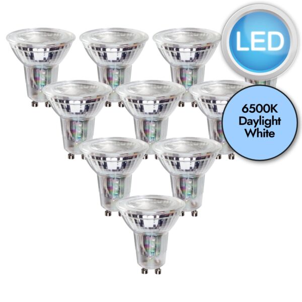 10 x 4.7W LED GU10 Dimmable Light Bulbs - Daylight White