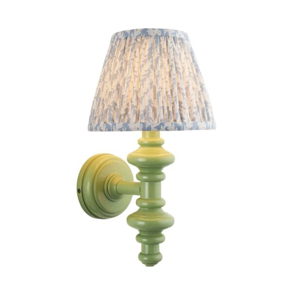 Endon Lighting - Carnaby & Leaf 20cm - 114458 - Green Blue Wall Light