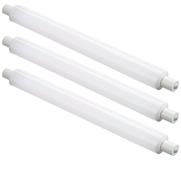 3 x 6W LED S15 284mm Tube Light Bulbs - Cool White