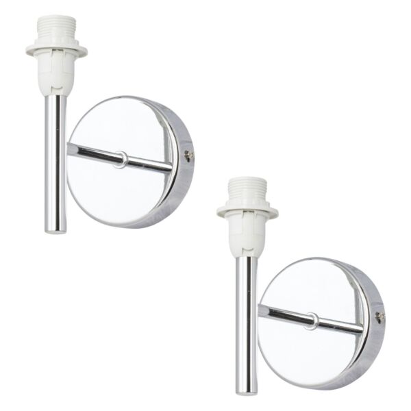 Set of 2 Brea - Chrome Wall Light Fittings Only