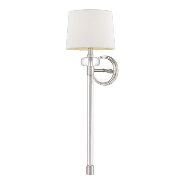 Quoizel Lighting - Barbour - QZ-BARBOUR1-PN - Nickel White Wall Light