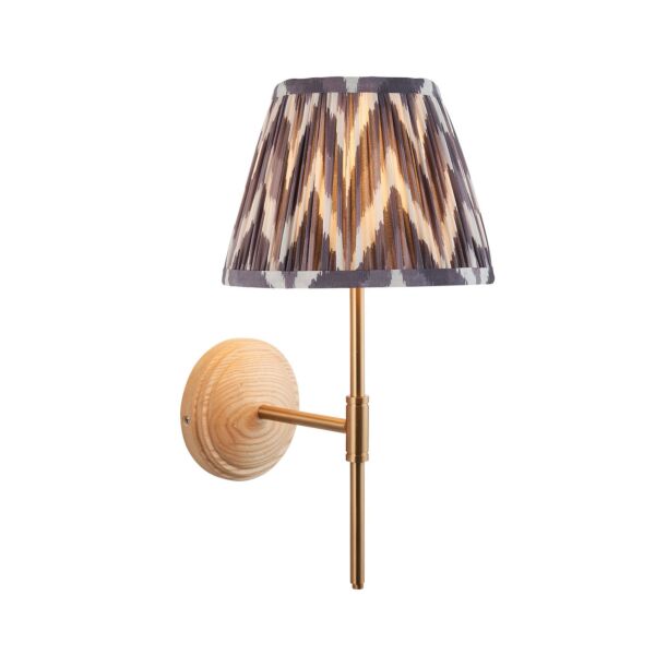 Endon Lighting - Wood T Bar & Zigzag 20cm - 116103 - Ash Wood Grey Wall Light