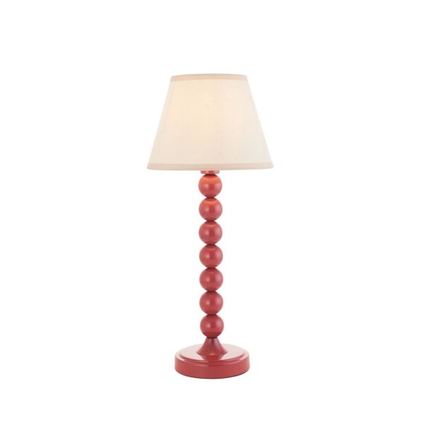 Endon Lighting - Higgledy & Ivy 20cm - 116289 - Pink Vintage White Table Lamp With Shade