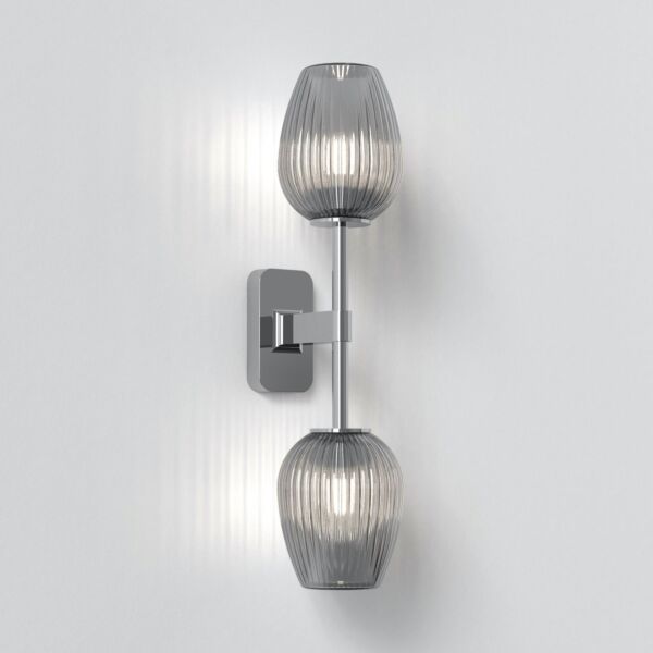 Astro Lighting - Tacoma Twin 1429002 - IP44 Polished Chrome Wall Light Excluding Shade