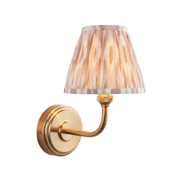Endon Lighting - Step Arc & Ikat 16cm - 115756 - Aged Brass Neutral Wall Light