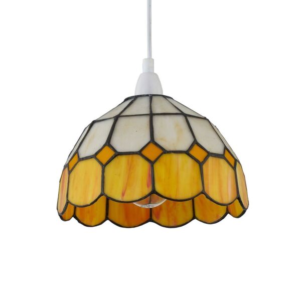 Oxford - Amber Tiffany Easy Fit Pendant Shade