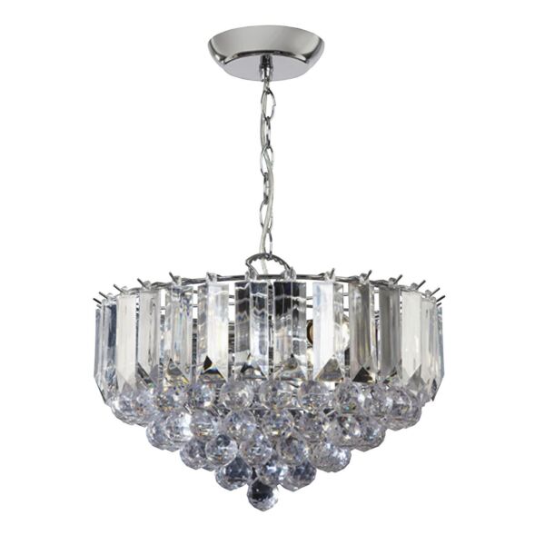 Endon Lighting - Fargo - FARGO-14CH - Chrome Clear 3 Light Ceiling Pendant Light