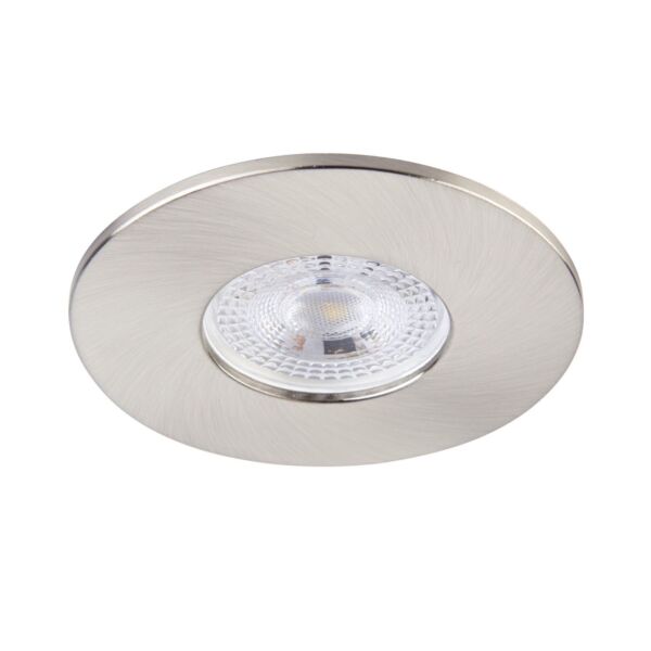 Saxby Lighting - Saxby ShieldONE 75 - 109806 & 113292 - Satin Nickel Fixed Recessed Fire Rated Ceiling Downlight