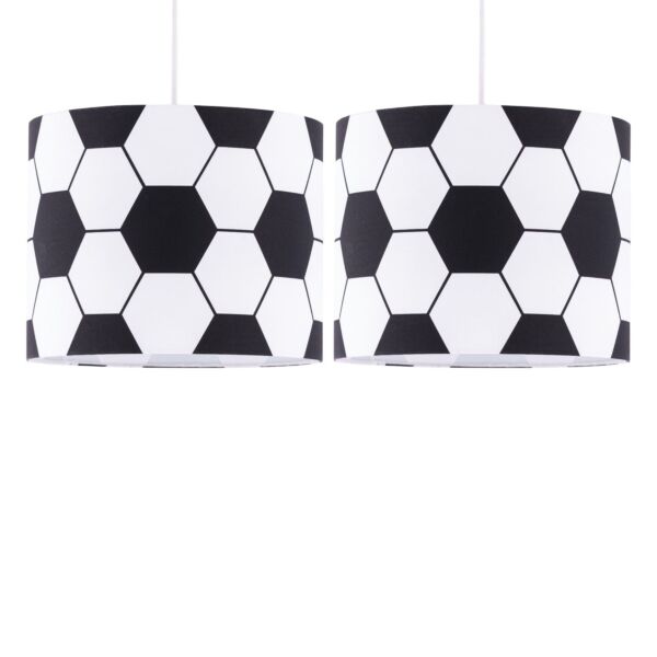 Set of 2 Footie - Black and White Football Pendant Shades