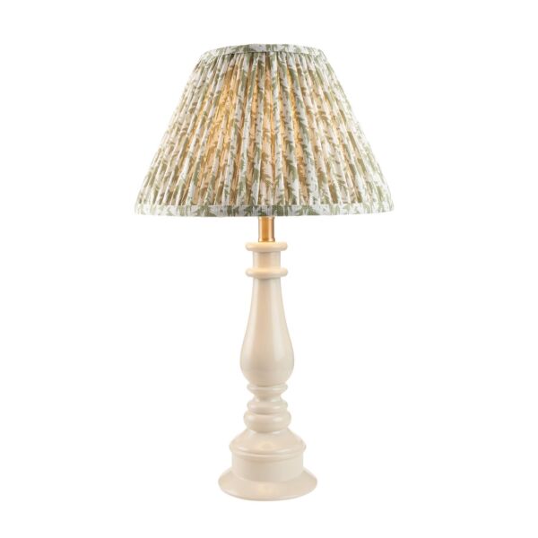 Endon Lighting - Myrtle & Leaf 30cm - 114953 - White Warm Brass Green Table Lamp With Shade