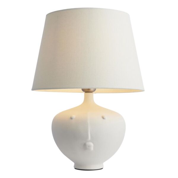 Endon Lighting - Mrs - 98388 - White Ivory Ceramic Table Lamp With Shade