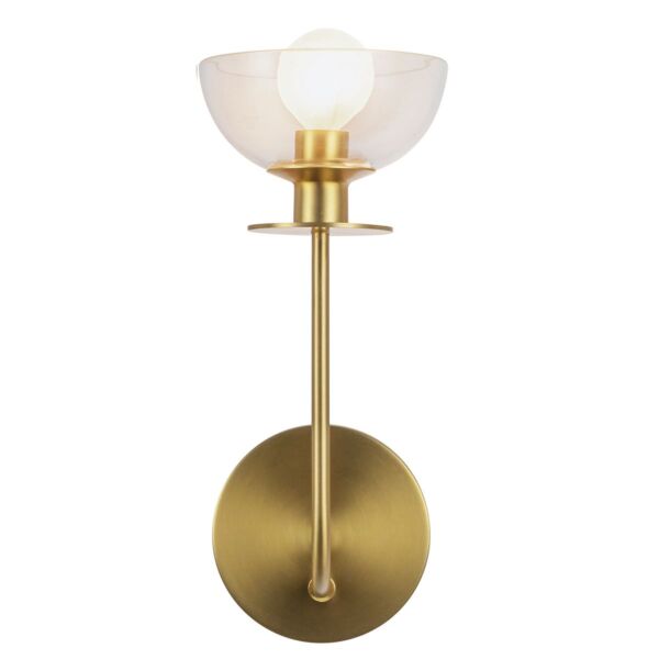 Elstead Lighting - Sylvia - ALM-SYLVIA-1WB-BG-CL - Gold Clear Glass Wall Light