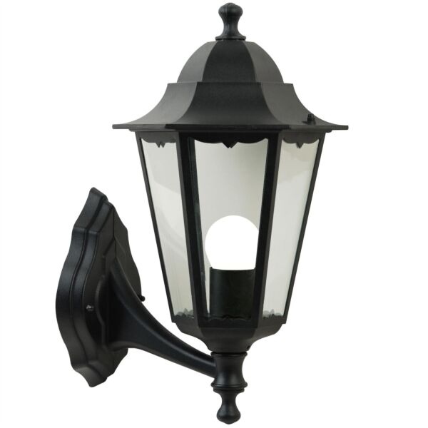Nordlux - Cardiff - 74371003 - Black Clear Glass IP44 Outdoor Wall Light