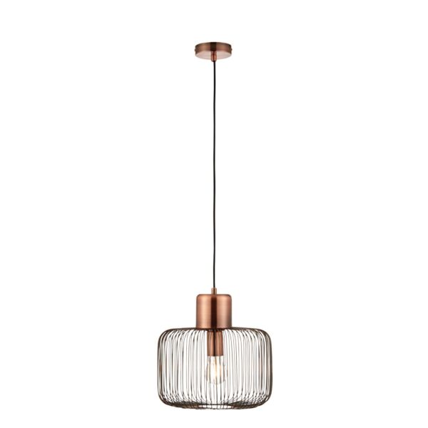 Endon Lighting - Nicola - 68986 - Antique Copper Ceiling Pendant Light