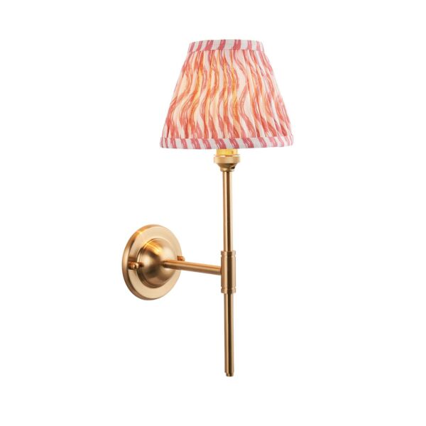 Endon Lighting - Dome T Bar & Ripple 16cm - 115613 - Aged Brass Pink Wall Light