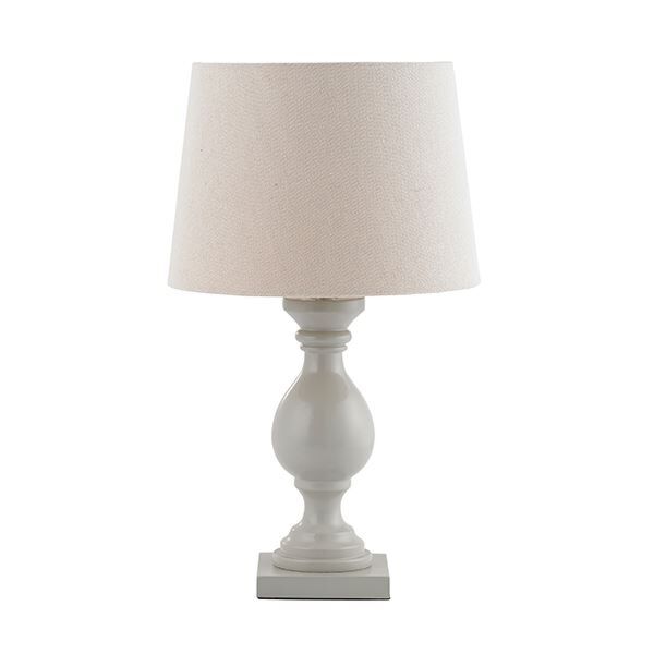 Endon Lighting - Marsham - MARSHAM-TLTA - Taupe Wood Ivory Table Lamp With Shade