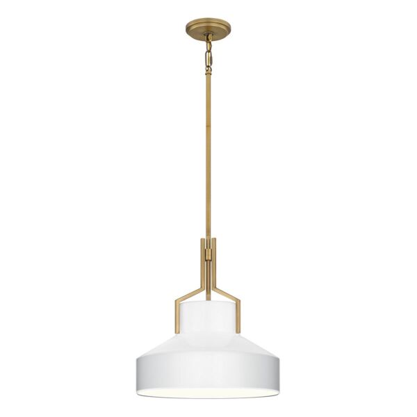 Quoizel Lighting - Brecken - QZ-BRECKEN-2P-AB-ABG - Aged Brass Opal Glass 2 Light Ceiling Pendant Light