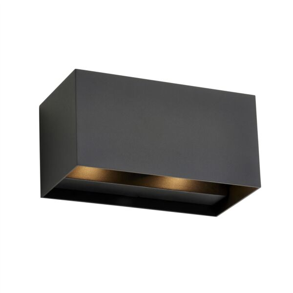 Saxby Lighting - Glover - 120374 - LED Black Clear Glass 2 Light IP65 Outdoor Wall Washer Light