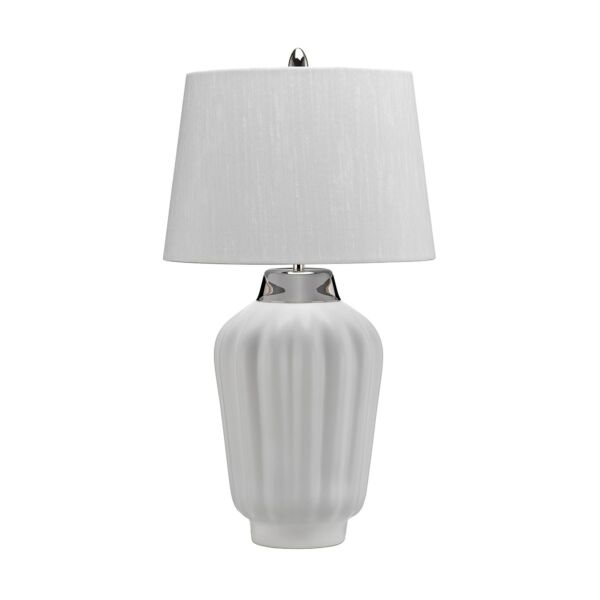 Quintiesse - QN-BEXLEY-TL-WPN - Bexley 1 Light Table Lamp - White & Polished Nickel