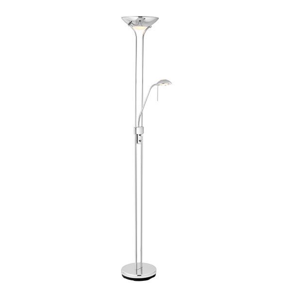 Endon Lighting - Rome - ROME-CH - Chrome Opal Glass Mother & Child Floor Lamp