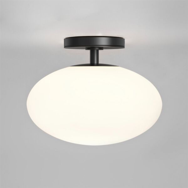 Astro Lighting - Zeppo - 1176017 - Black & White Glass IP44 Bathroom Ceiling Flush Light