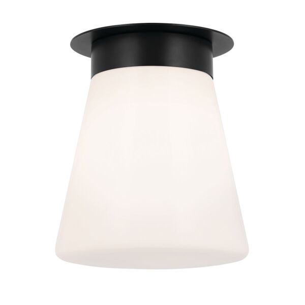 Kichler Lighting - Albers - KL-ALBERS-F-T-BK - Black Opal Glass Flush Ceiling Light