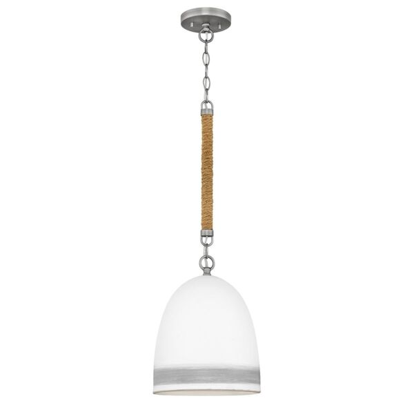 Hinkley Lighting - Nash - HK-NASH-P-AN - Antique Nickel White Ceiling Pendant Light