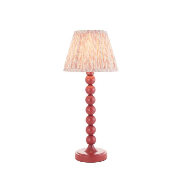 Endon Lighting - Higgledy & Leaf 20cm - 116282 - Pink Peach Table Lamp With Shade