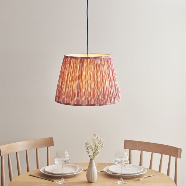 Endon Lighting - Eltham - 115260 - Aged Brass Pink Ceiling Pendant Light