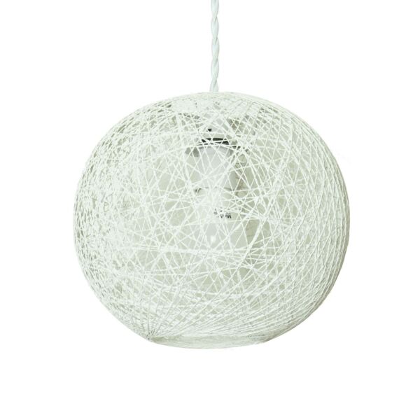 Abaca - White 10" Globe Ceiling Light Shade