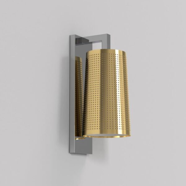Astro Lighting - Lago - 1297001 & 5018046 - Chrome Natural Brass IP44 Bathroom Wall Light
