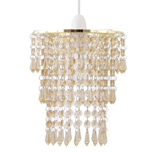 Amber Jewel Tiered Light Shade