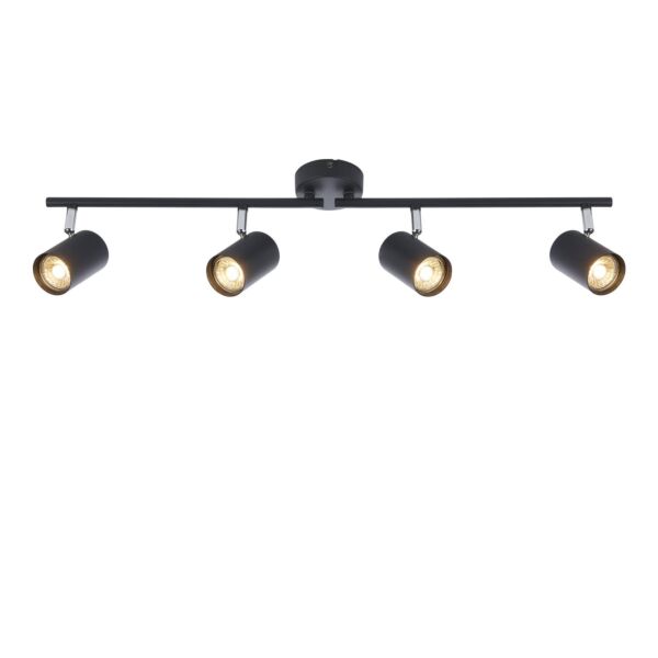 Saxby Lighting - Arezzo - 101335 - Black 4 Light Ceiling Spotlight