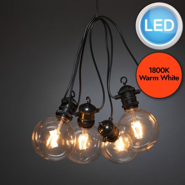 Konstsmide - Festoon LED starter light set 10 amber bulb - 2394-800EE