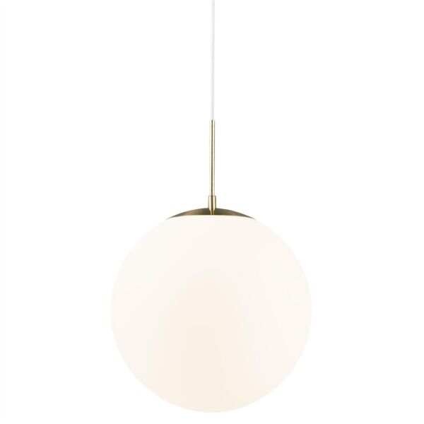 Nordlux - Grant 35 - 2010573035 - Brushed Brass Opal Glass Ceiling Pendant Light