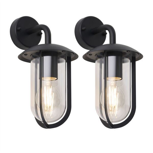 Set of 2 Bronty - Black Outdoor Wall Lights