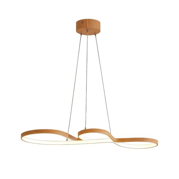 Saxton - Wood Effect LED Ceiling Pendant